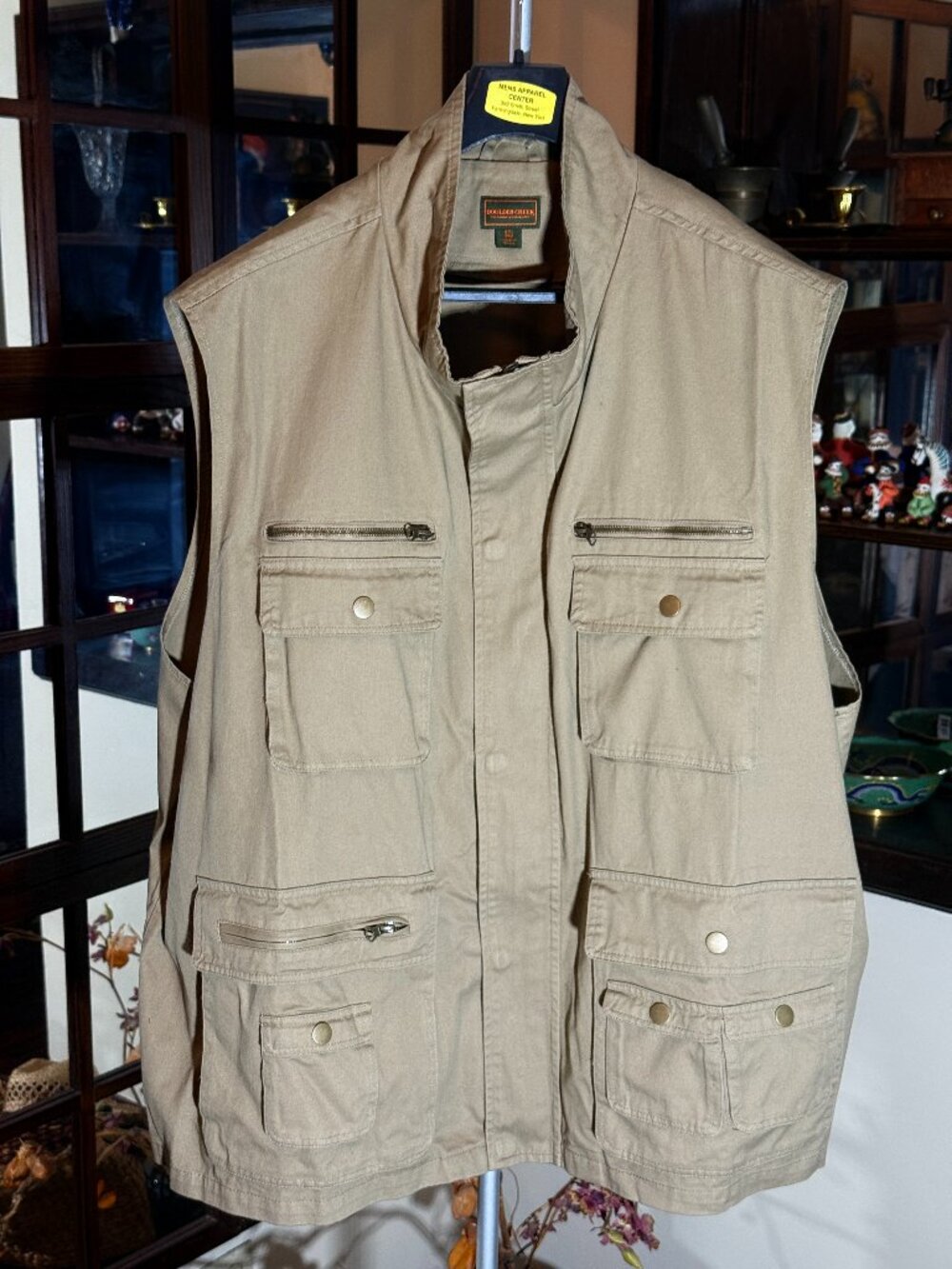 Boulder Creek Trading Company Safari Cargo Utility 100% Cotton Men Vest Size 4XL